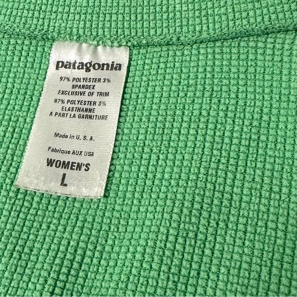 🌳Patagonia Regulator Polartec 1/4 Zip Pullover Top, Size L, Green - Picture 5 of 6